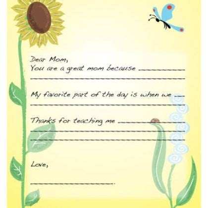 customizable mothers day letter   mothers day
