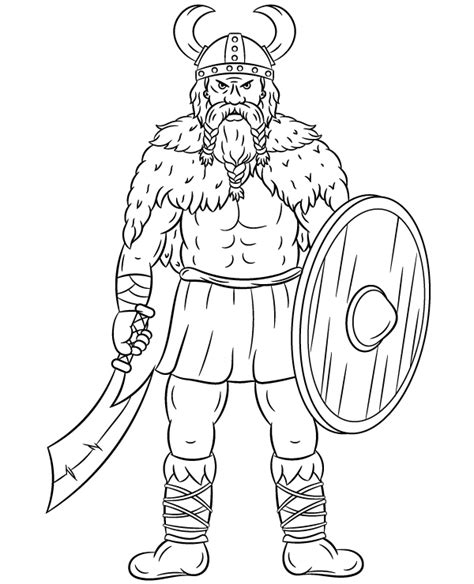 viking warrior coloring picture topcoloringpagesnet