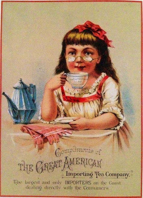 tea advertising postcard  poster compliments   great american