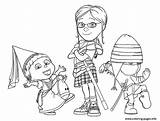 Coloring Pages Despicable Printable Girls sketch template