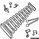 Xylophone Coloring Pages Instruments Musical Color Thecolor Online Printable Music Preschool Colouring Letter Clipart Starting Line Others Library Kindergarten sketch template