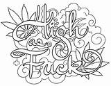 Coloring Pages 420 Printable Words Weed Word Swear Name Adult Cuss Curse Graffiti Book Print Cursing Adults Color Getdrawings Colouring sketch template