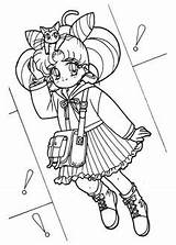 Coloring Pages Sailor Moon Chibi Chibiusa Crystal Book Sheets Books Cute Girls Diana Princess Stars Getdrawings Villains sketch template