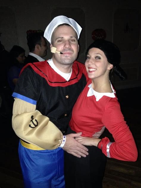 olive oil and popeye homemade halloween couples costumes