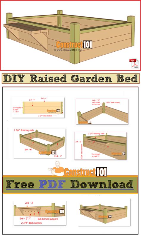 raised garden bed  bench   construct