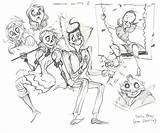 Corpse Burton Coloring Bride Tim Pages Template Character sketch template