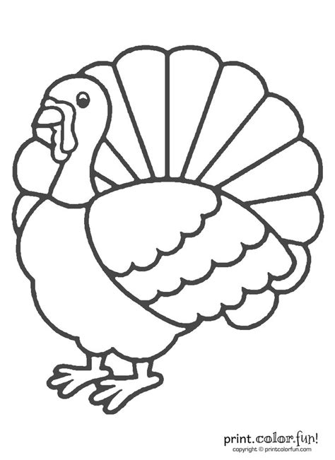 thanksgiving turkey coloring print color fun  printables