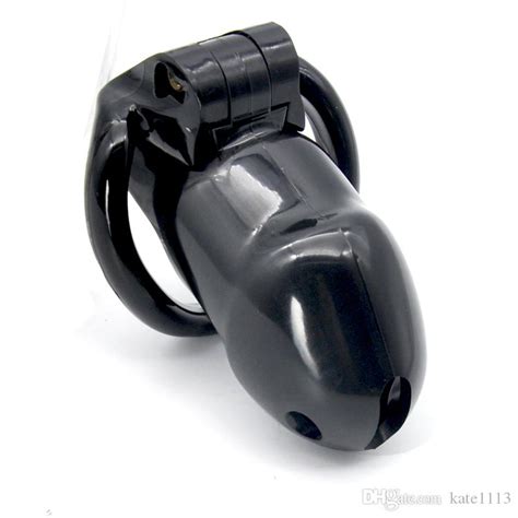 black color plastic silicone male erotic sex toys chastity