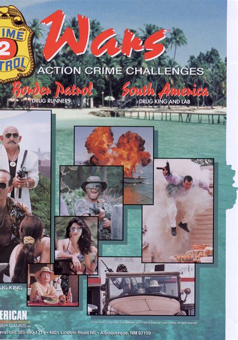 arcade flyer archive video game flyers crime patrol  drug wars american laser games
