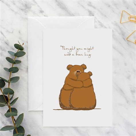bears thought     hug card  giddy kipper