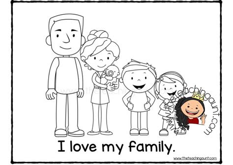 family members coloring pages  teaching aunt