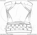 Coloring Theater Outline Cinema Theatre Movie Stage Clip Illustration Studio Royalty Clipart Bnp Rf 07kb 1024px 1080 Template sketch template