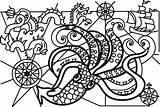 Kraken Maze Treinen sketch template