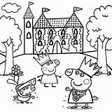 Peppa Colouring sketch template