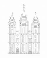 Temple Coloring Lds Salt Lake City Printable Pages Etsy Temples sketch template