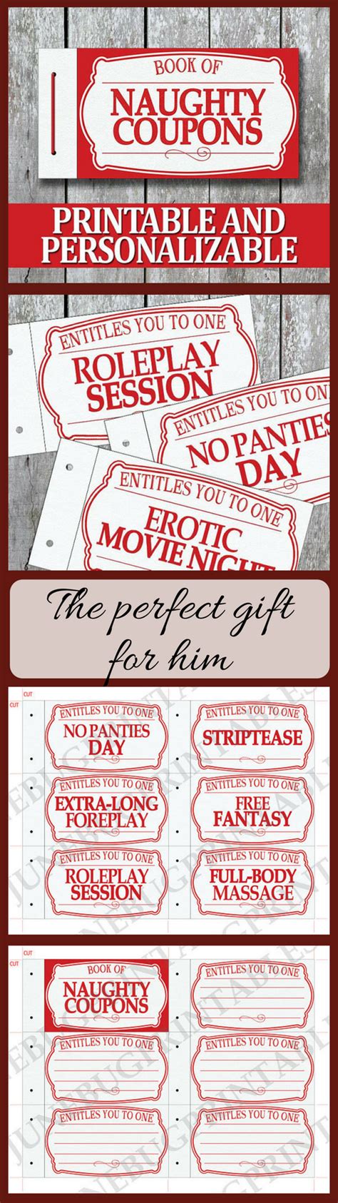 book  naughty coupons printable gift  christmas