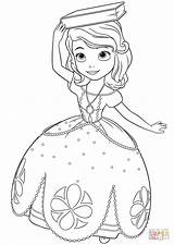 Coloring Sofia Book Pages Princess Head Her sketch template