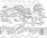 Desastres Earthquake Fenomenos Flood Tornado Hurricanes Childrens Afetler Egitim Ogretim Dogal Malvorlage Naturkatastrophen Preparedness sketch template