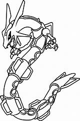Pokemon Rayquaza Fighting Coloring Pages Printable Categories sketch template