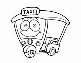 Taxi Coloring Motorbike Cab Getcolorings Color Getdrawings sketch template