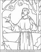 Assisi Preaching Thankful sketch template