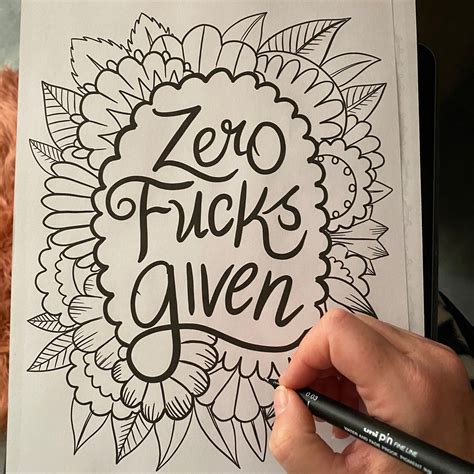 sweary coloring page swearing coloring pages sweary etsy