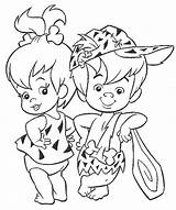 Flintstones Coloring Cartoons Pages Drawing Drawings Kb sketch template
