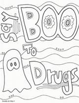 Ribbon Red Week Coloring Pages Printables Drug Drugs Say Sheets Boo Halloween Classroomdoodles Elementary School Choose Board sketch template