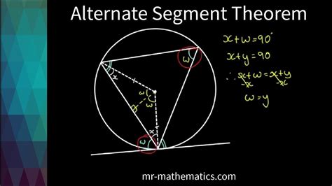 alternate segment theorem gcse maths  mathematics youtube