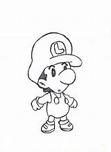 Luigi Baby Coloring Mario Pages Drawing Getdrawings Popular Coloringhome Print sketch template