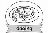 Makanan Daging sketch template