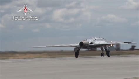 watch russia s secretive ‘okhotnik stealth drone during