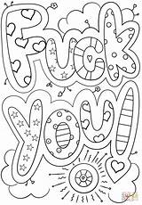 Swear Colouring Cuss Curse Profanity Colorear Mindfulness Adultcoloring Printed sketch template