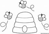 Abejas Abeja Digi Colmena Panal Scraps Clipart Bumble Hive Heaven Stamps Bees Miel Drawing sketch template