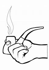 Coloring Smoking Pages Clipart Clipartbest Cliparts sketch template