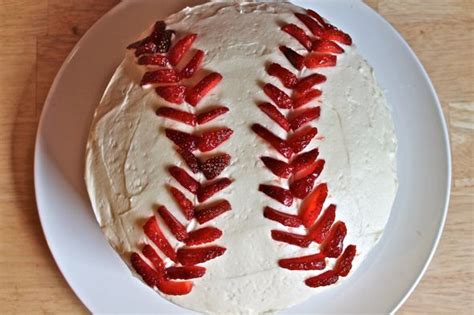 vanilla  strawberry baseball cake baseball cake baseball stuff baseball couples baseball