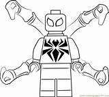 Lego Coloring Spiderman Spider Iron Pages Robot Man Color Captain America Printable Coloringpages101 Print Divyajanani sketch template