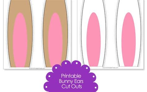 bunny ears cut outs  printabletreatscom easter printables