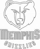 Grizzlies Memphis Logo Coloring Print Basketball Pages Nba Printable Topcoloringpages Team sketch template