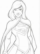 Supergirl Kara Deviantart Putting Coloring sketch template