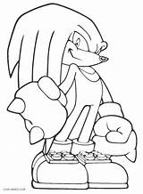 Sonic Knuckles Coloring Pages Color Printable Getcolorings Print sketch template