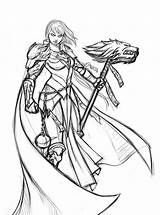 Paladin Iara Sketch Pages Coloring Deviantart Paladins Commission Drow Gladiator Template sketch template