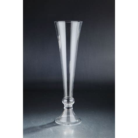 clear cone shaped glass pedestal floral vase walmartcom walmartcom