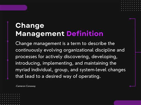 change management definition principles process