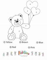 Bear Teddy Color Numbers Worksheets Preschool Printable Number Worksheet Coloring Kidspressmagazine Bears Pages Legend Printables Kids Activities Recognition Learn Colors sketch template