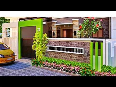 model pagar tembok rumah terbaik minimalis modern youtube