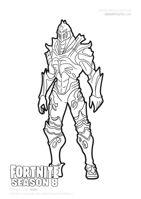 iron spider fortnite character season  fortnite coloring pages
