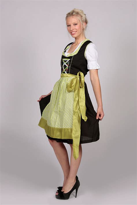 German Dirndl Dress Amara Black Green Lederhosen Store