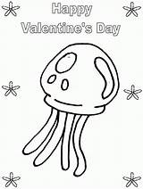 Coloring Spongebob Pages Valentine Printable Jellyfish Drawing Popular Library Clipart Coloringhome sketch template