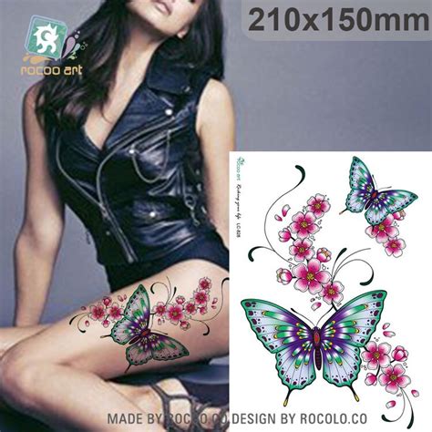 buy rocooart lc828 3d sexy butterfly temporary tattoo